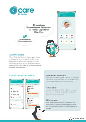 CARE Kita-App Elternflyer